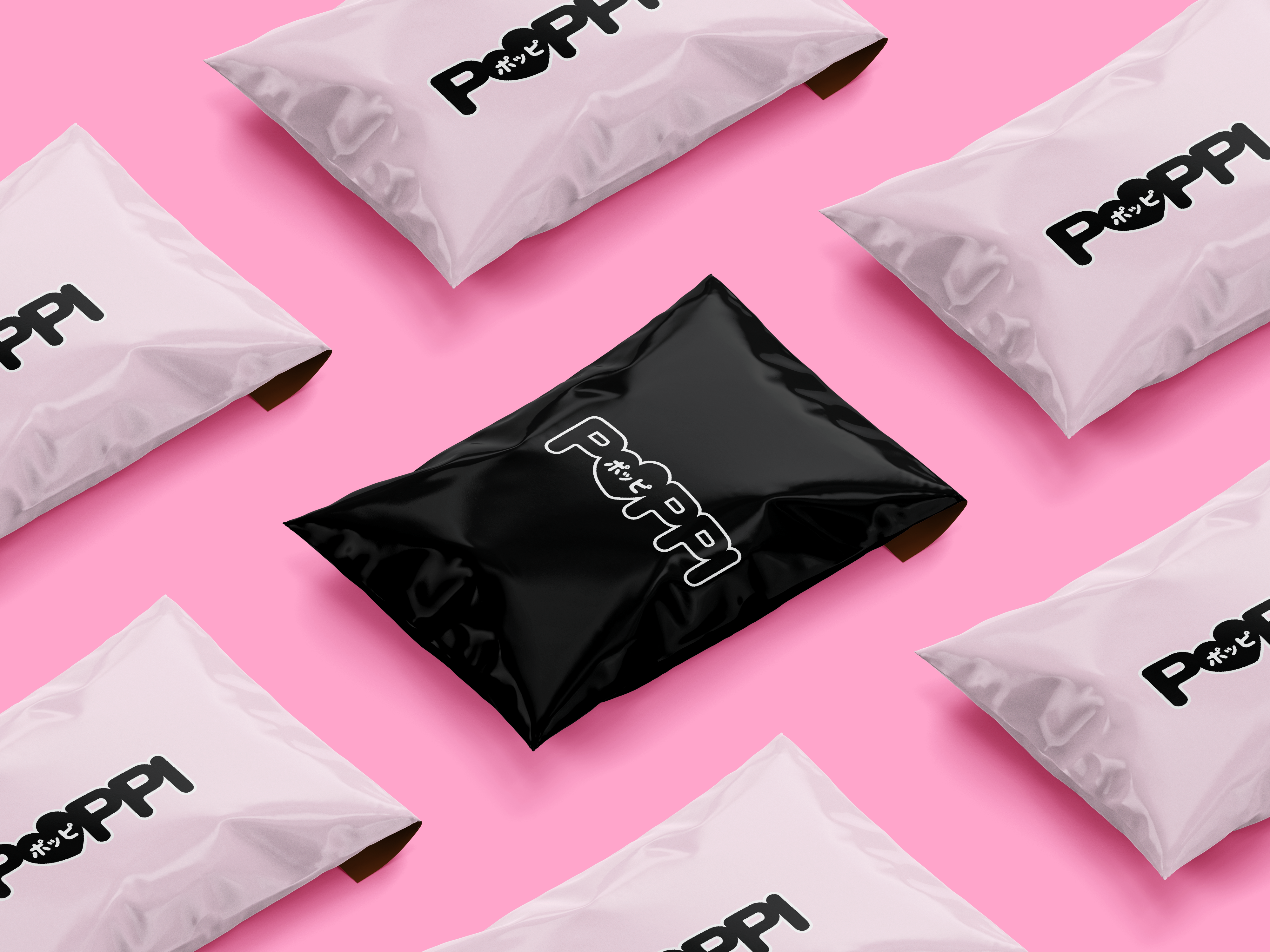 shipping bag mockup