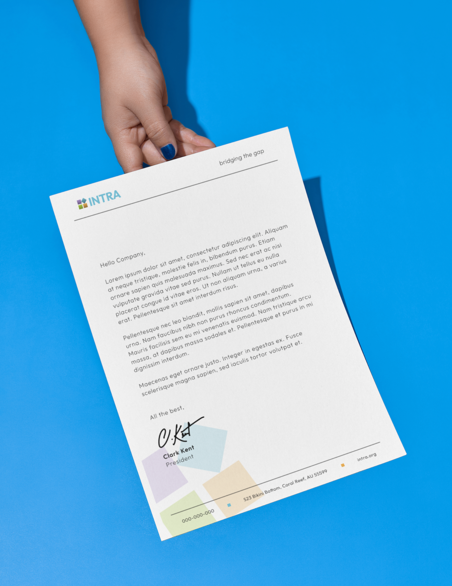 Intra letterhead mockup 2